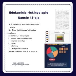 Edukacinis rinkinys apie Sausio 13-ąją