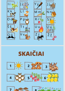 Plakatai: Abėcėlė ir skaičiai